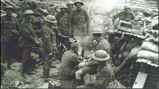Harry Fleming 12RF, 1st left, during the Battle of Messines Ridge 11 June 1917